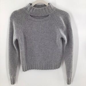 Equipment grey cashmere wool blend cut out sweater - Size XXS